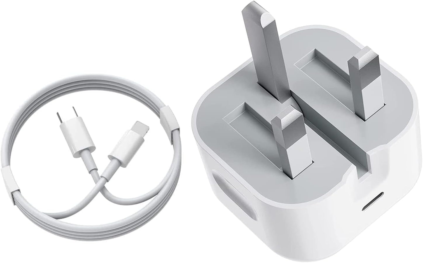 iPhone Fast Charger, 20W USB C Fast Charger Plug with iPhone Charger Cable 1M, iPhone Charger Plug and Cable for iPhone 14/14 Mini/ 14 Pro/ 14 Pro Max/ 13/12/ 11/ SE/ 8/7, Pad