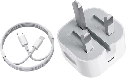 iPhone Fast Charger, 20W USB C Fast Charger Plug with iPhone Charger Cable 1M, iPhone Charger Plug and Cable for iPhone 14/14 Mini/ 14 Pro/ 14 Pro Max/ 13/12/ 11/ SE/ 8/7, Pad