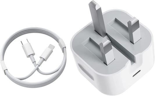 iPhone Fast Charger, 20W USB C Fast Charger Plug with iPhone Charger Cable 1M, iPhone Charger Plug and Cable for iPhone 14/14 Mini/ 14 Pro/ 14 Pro Max/ 13/12/ 11/ SE/ 8/7, Pad