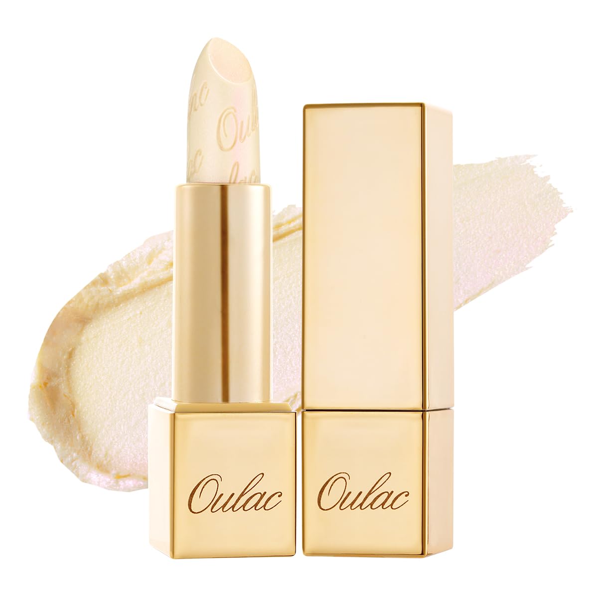 OULAC Metallic Shine Glitter Lipstick, Nude High Impact Lipcolor, Lightweight Soft and Ultra Hydrating, Long Lasting, Vegan & Cruelty-Free, Full-Coverage Lip Color 4.3 g/0.15 Sahara Gold(10)