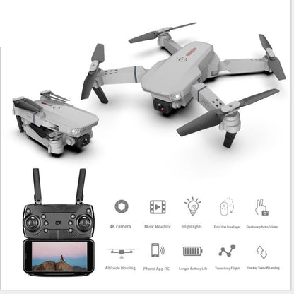 E88 Pro GPS Drone for Adults – 1080P Dual Camera, Foldable RC Quadcopter with Live Video, 2 Extra Batteries (Grey)