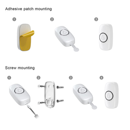 SECRUI Wireless Doorbell – Plug-in, Waterproof, Battery-Operated with 1000ft Range, 58 Chimes & 5 Volume Levels, LED Light, Easy Install (Black)