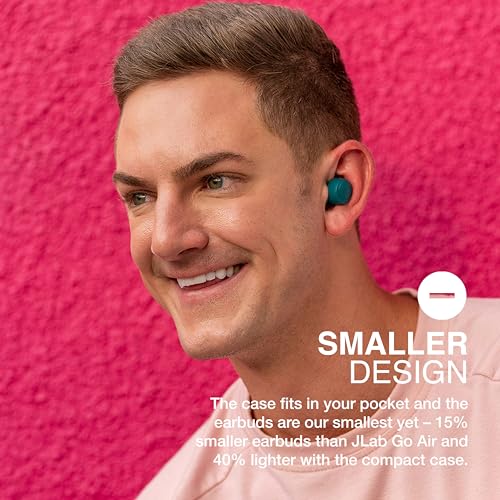 JLab Go Air Pop+ True Wireless Earbuds, In Ear Headphones, Bluetooth Earphones, 35H Playtime Ear Buds, Bluetooth Earbuds with Microphone, USB-C Charging Case, Multipoint, EQ3 Sound, Black