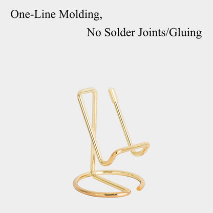 SEIWEI Gold Metal Cell Phone Stand Vertical Business Card Display Holder Desktop Holder Stand for Office, Home, Exhibition, Meeting