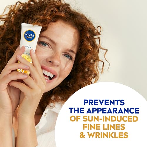 NIVEA Sun UV Face Shine Control SPF 50 Cream (50ml), Sun Cream Protects Against UVA/UVB Rays and Premature Skin Ageing, Sunscreen for Delicate Facial Skin