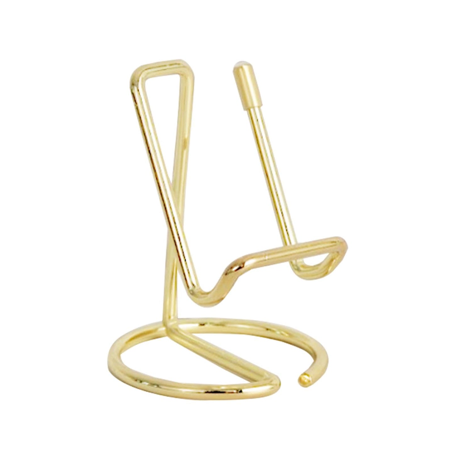SEIWEI Gold Metal Cell Phone Stand Vertical Business Card Display Holder Desktop Holder Stand for Office, Home, Exhibition, Meeting