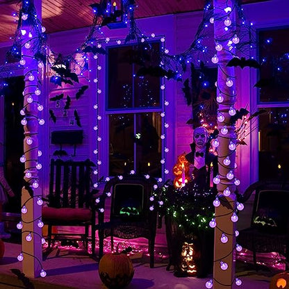 Solar Garden Lights Outdoor, 36ft 60 LED Solar String Lights Waterproof, Solar Powered Crystal Ball Indoor/Outdoor Fairy Lights Decorative Lights for Garden, Patio, Yard, Festival, Parties (White)