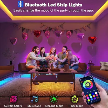 Keepsmile 30M LED Strip Lights – RGB Color Changing Bluetooth LED Light Strips with App & Remote Control, Music Sync, for Bedroom, Party, Home Decor