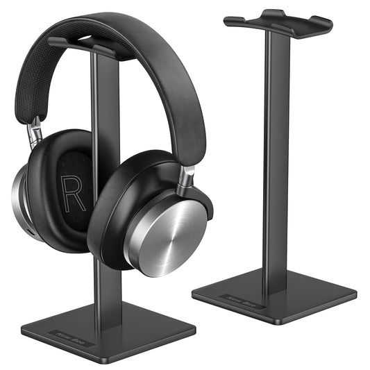 New Bee Headphone Stand Headset Stand Headphone Holder Universal Aluminum Gaming Headset Holder Earphone Display Earbuds Mount For All Headphones (Black)