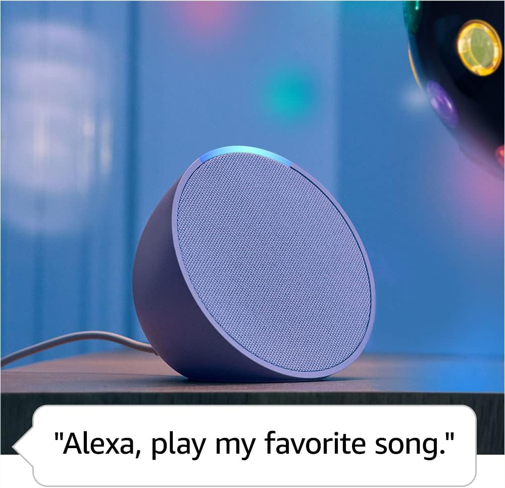 Echo Pop | Play your favourite music and easily control your smart home with Alexa | Charcoal