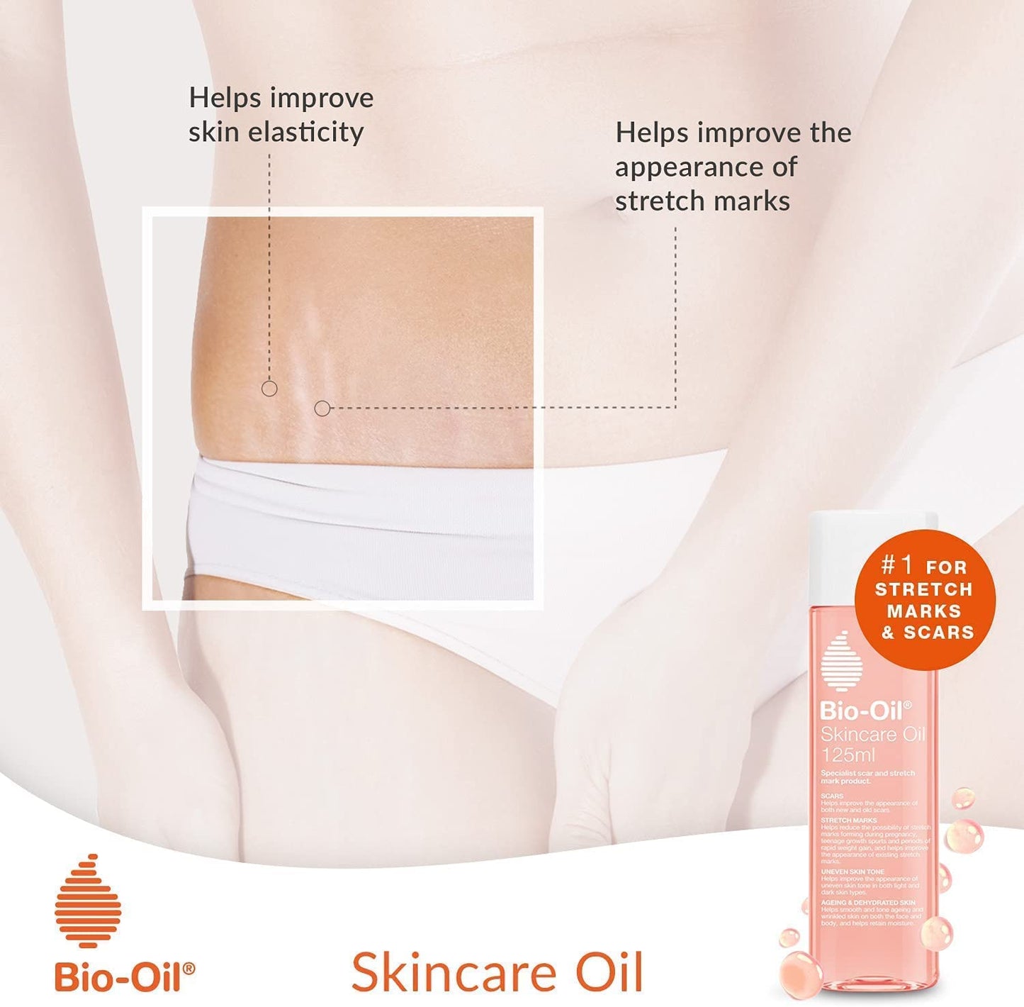 Bio-Oil Skincare Oil - Improve the Appearance of Scars, Stretch Marks and Skin Tone - 1 x 125 ml