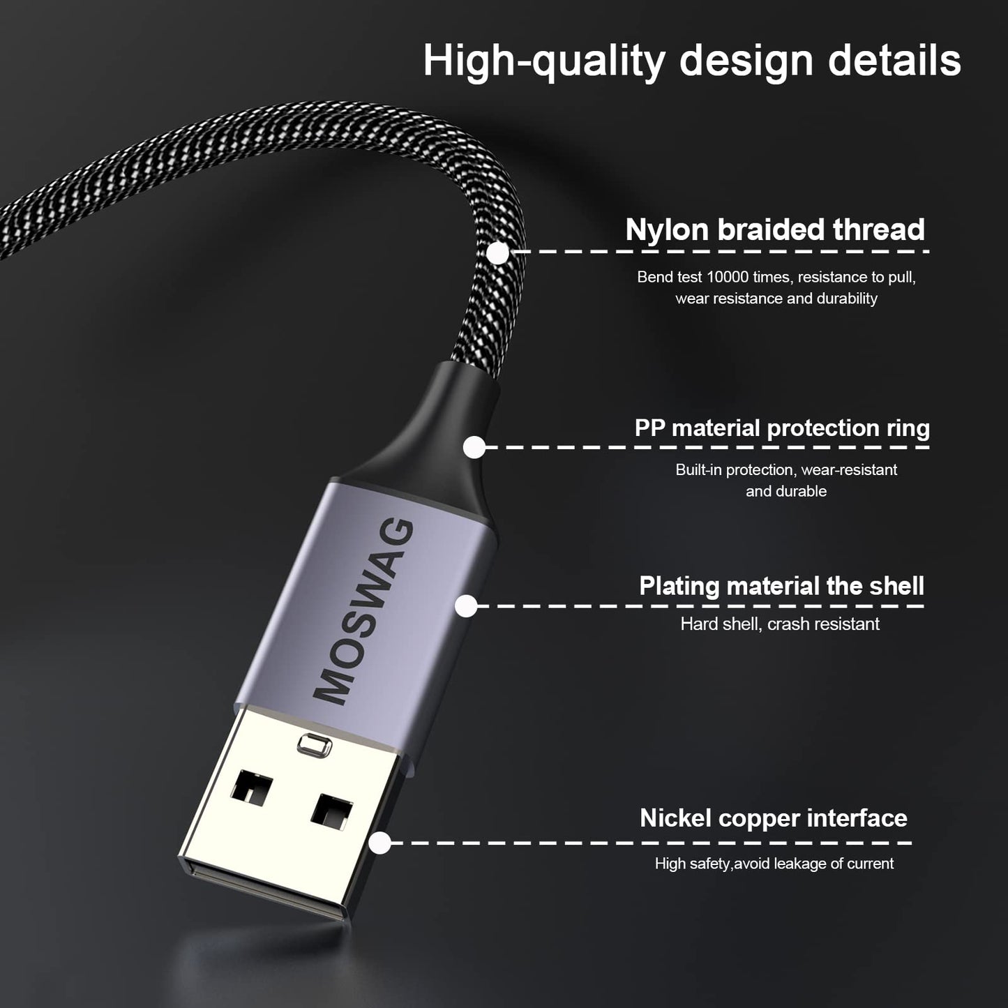 MOSWAG USB to 3.5mm Jack Audio Adapter,External Sound Card USB-A to Audio Jack Adapter with 3.5mm Aux Stereo Converter Compatible with Headset,PC,Laptop,Linux,Desktops,PS4 and More Device