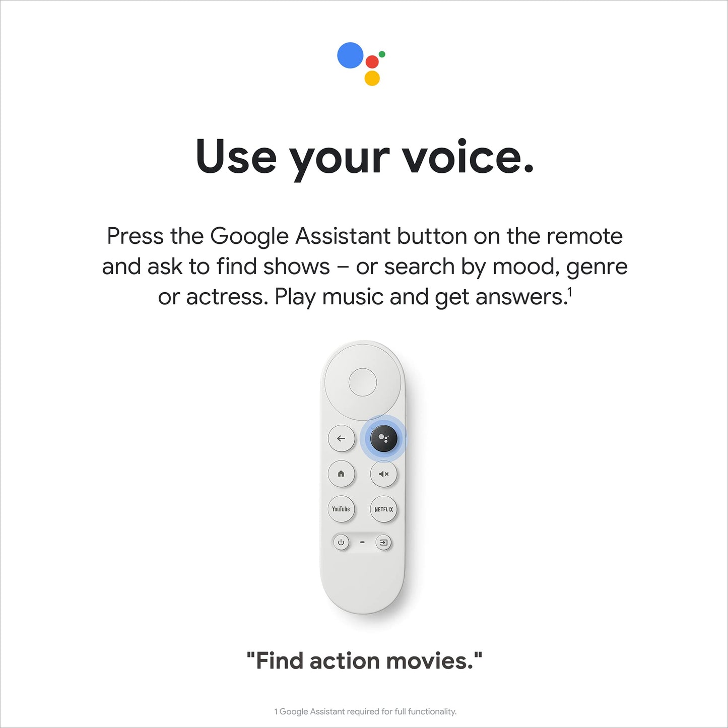 Chromecast with Google TV (4K) Snow – Streaming entertainment on your TV with voice search – Watch films, TV programmes, Netflix, NOWTV and more in 4K HDR – Simple setup