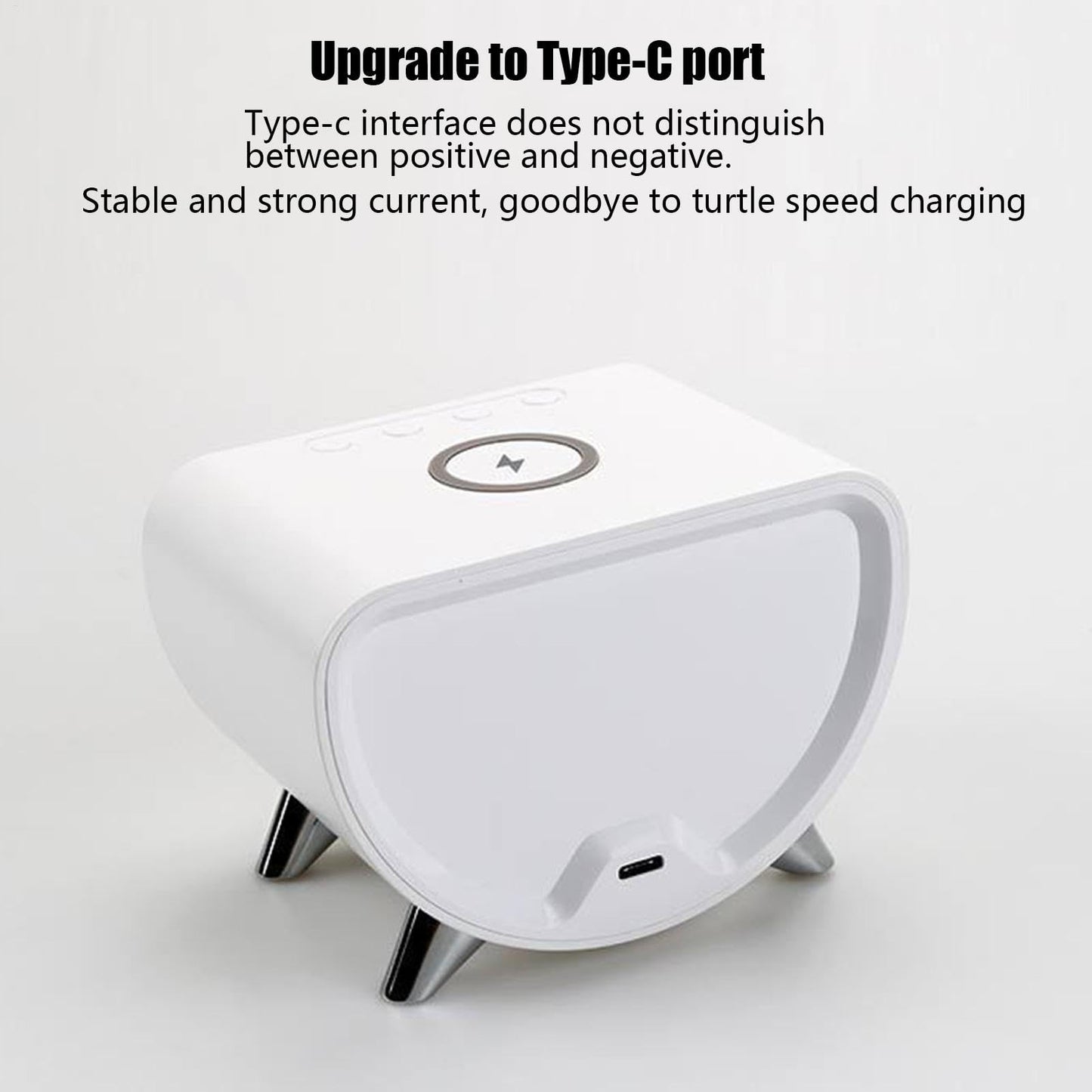 Desk Clock with Wireless Charging - Desk LED Alarm Clock with Temperature Meter | 15W Fast Wireless Charger Station, Sleep Timer for Bedroom, Desk