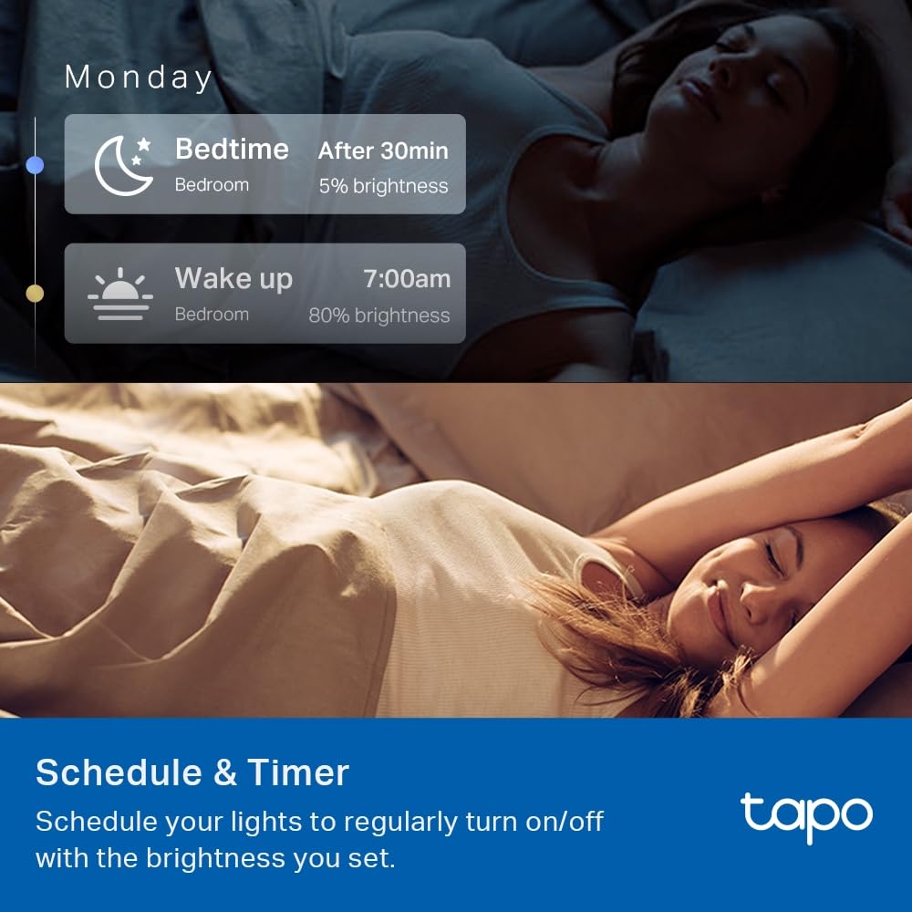 Tapo Smart Bulb, Smart WiFi LED Light, B22, 8.3W, Works with Amazon Alexa(Echo and Echo Dot) and Google Home, Colour-Changeable, No Hub Required (Tapo L530B) [Energy Class F], Multicolor