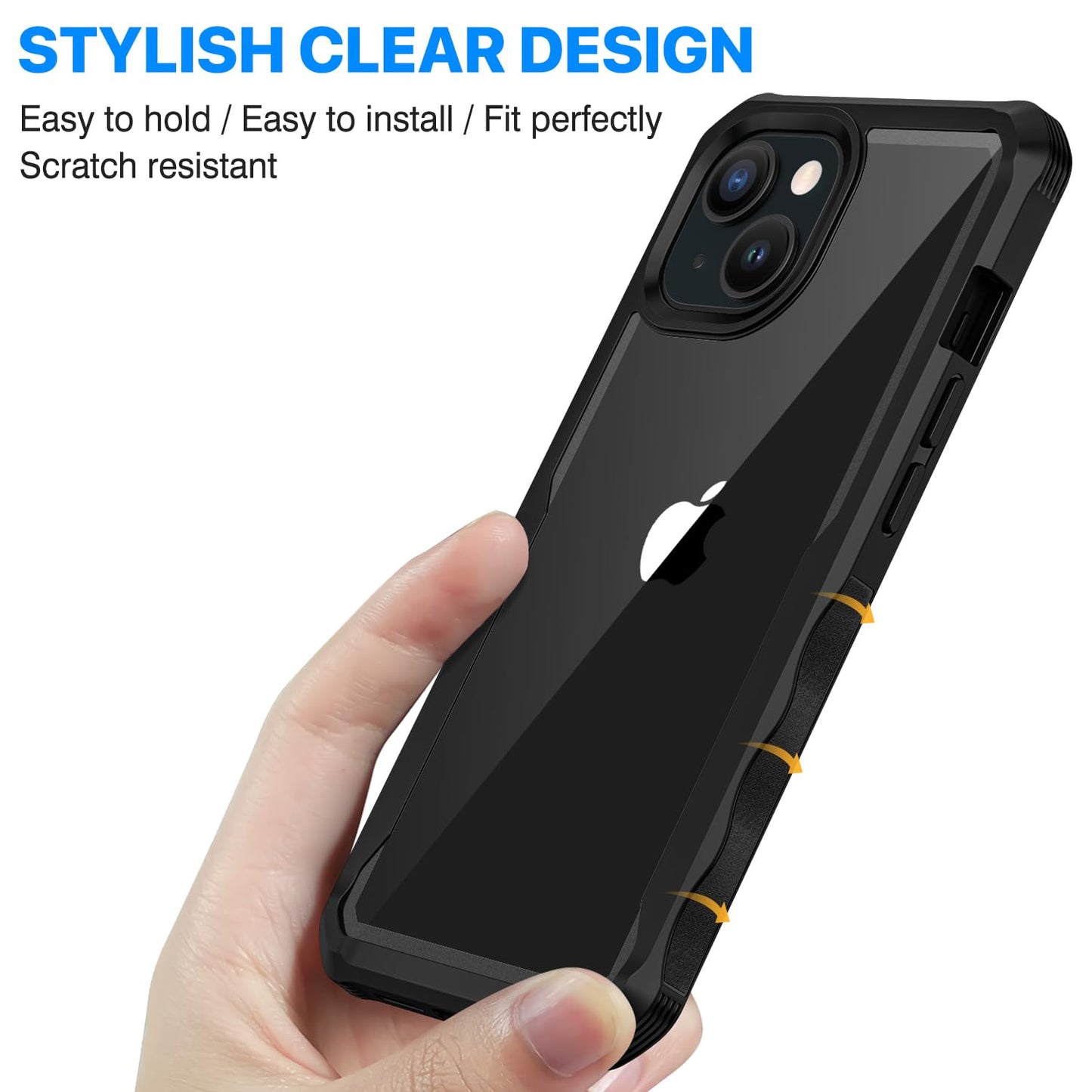 CENHUFO Compatible with iPhone 15 Pro Max Case Built-in Privacy Screen Protector with Camera Lens Protector, Full Body Privacy Case for iPhone 15 Pro Max Case with Anti Spy Screen -Black