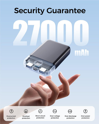 LKOUY 22.5W Super Fast Charging Power Bank – Ultra Slim, Lightweight, Triple Ports USB