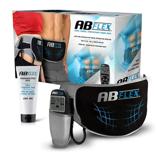 ABFLEX Ab Toning Belt and Ab Stimulator for Slender Toned Stomach Muscles, Remote for Quick and Easy Adjustments