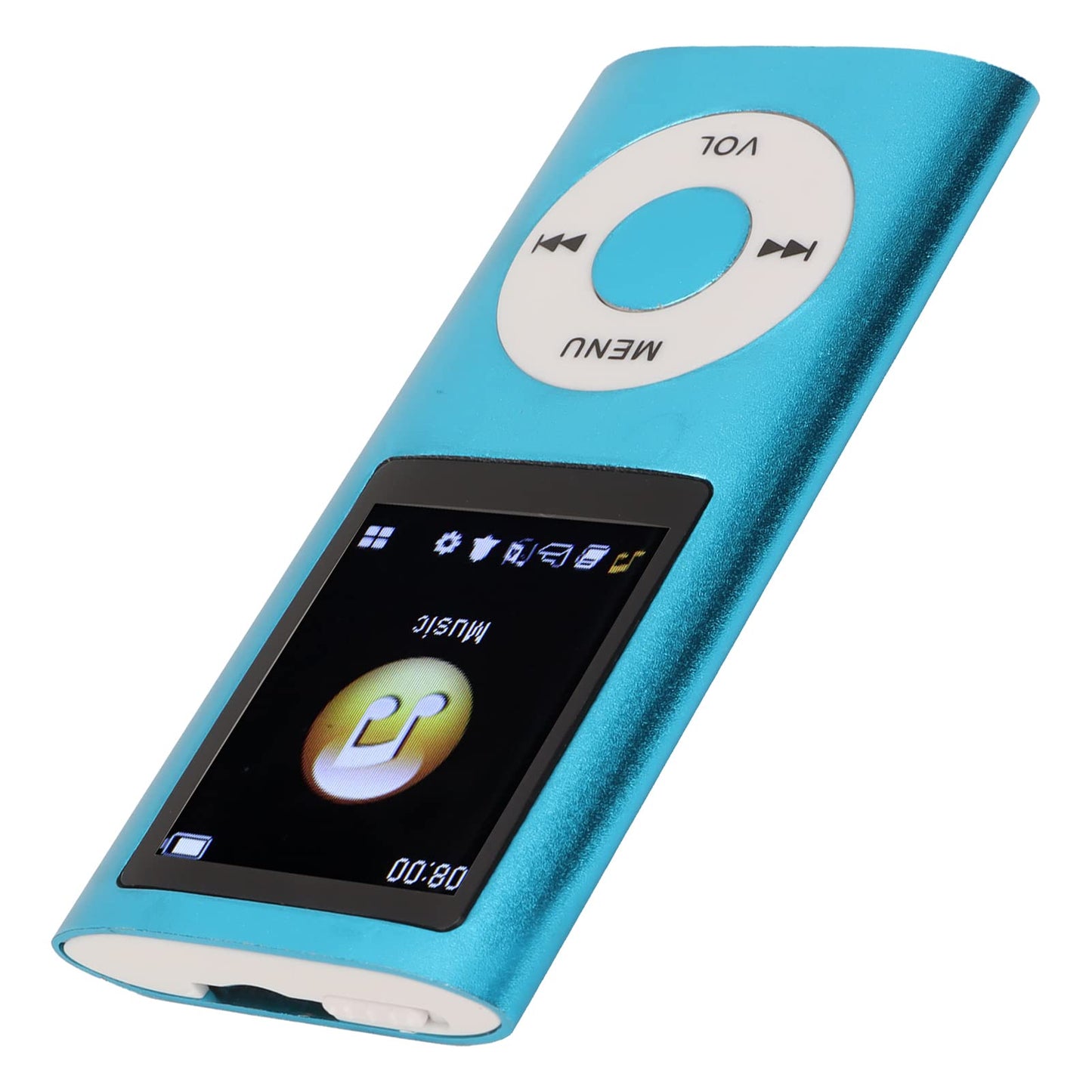 Yctze MP3/MP4 Player, Portable Music Player with Earphone, 1.8 inch HD Screen, Support up to 64GB Memory Card, 8H Playing time, Super Light Metal Shell(Blue)