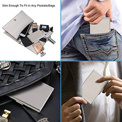 Vicloon Metal Card Holder Wallet,Ultra Thin Stainless Steel Metal Wallets RFID Blocking Credit Card Wallet Holder for Men & Women,Best Card Protector