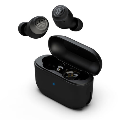 JLab Go Air Pop+ True Wireless Earbuds – Bluetooth Earphones with 35H Playtime, USB-C Charging Case, EQ3 Sound & Multipoint, Black
