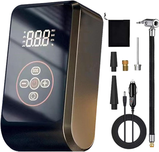 Air Pump for Car Tires, Auto Inflator for Vehicle, High Powerful Fast Inflation Auto Shut-off Tire Pumps for Car Bike Motorcycle Ball