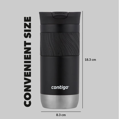 Contigo Byron Snapseal Travel Mug | Stainless Steel Thermal Mug | Vacuum Flask | Leakproof Tumbler | Coffee to Go Mug with BPA Free Easy-Clean Lid