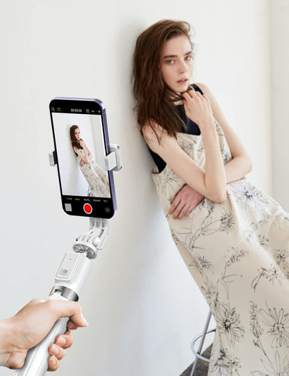 ANXRE Selfie Stick with Reinforced Tripod – 50” Extra Long Adjustable Phone Tripod with Detachable Wireless Remote, Compatible with iPhone & Samsung Smartphones