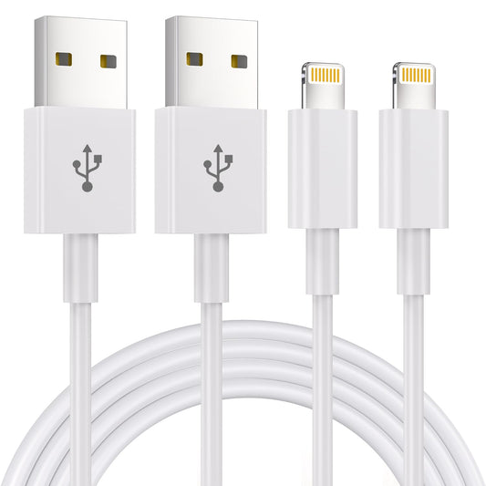 iPhone Charger Cable Lightning to USB Cable Lead 6 Foot, 2.4A Fast Charging Cable for iPhone 2Pack 1.8M