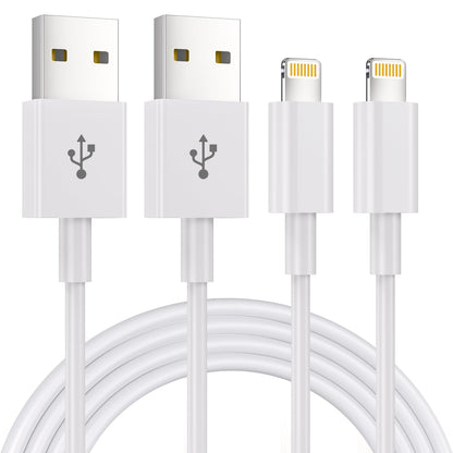 iPhone Charger Cable Lightning to USB Cable Lead 6 Foot, 2.4A Fast Charging Cable for iPhone 2Pack 1.8M