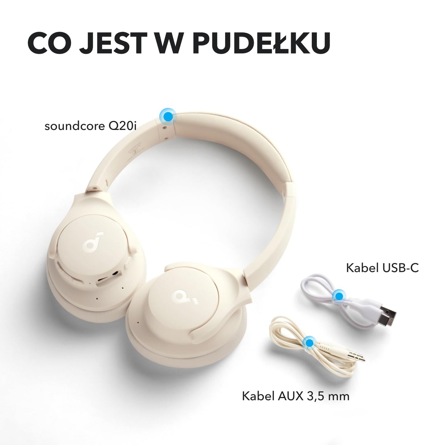 soundcore by Anker Q20i Hybrid Active Noise Cancelling Foldable Headphones, Wireless Over-Ear Bluetooth, 40H Long ANC Playtime, Hi-Res Audio, Big Bass, Customize via an App, Transparency Mode