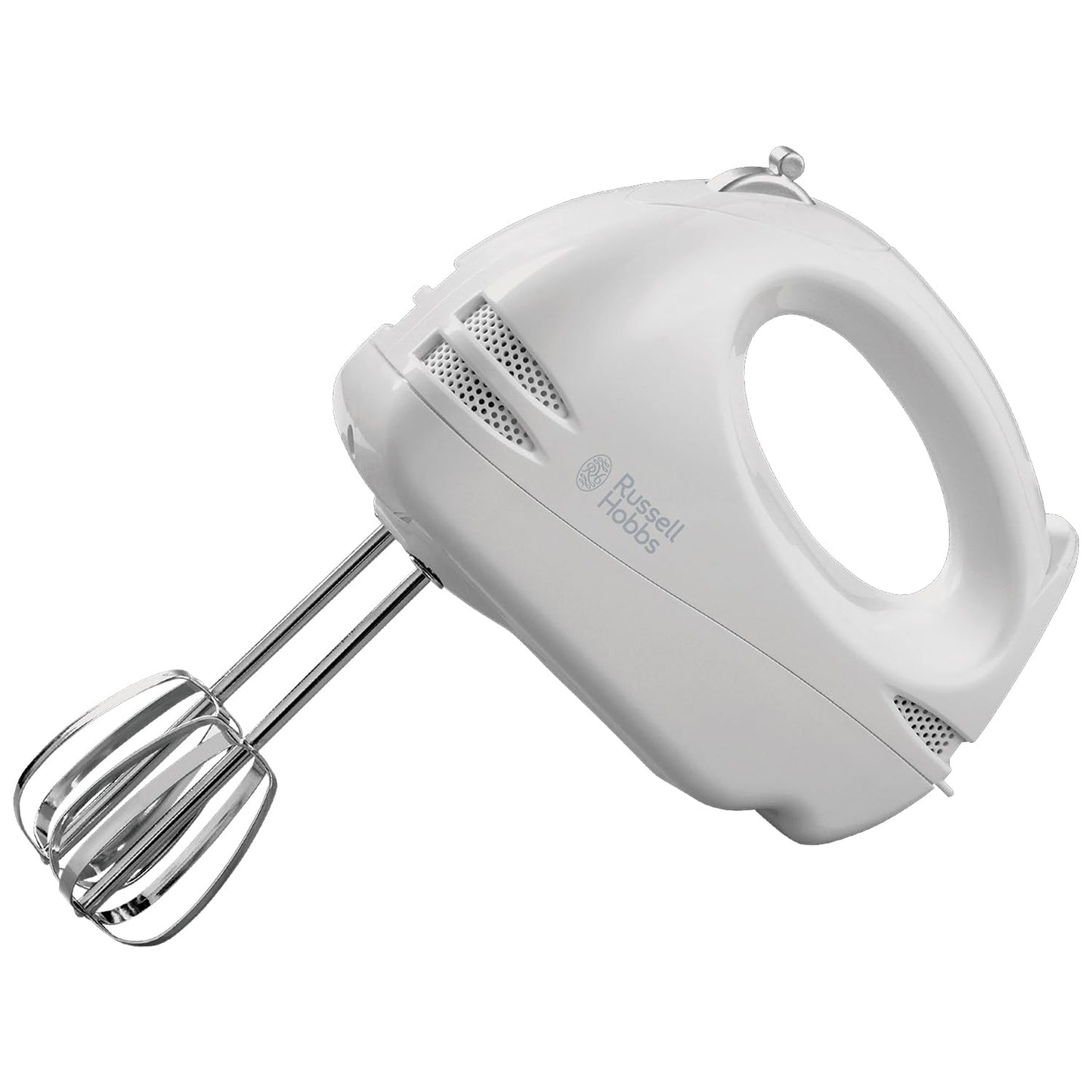 Russell Hobbs Food Collection Electric Hand Mixer with 6 Speeds, Easy release button, Fingertip speed control, Chrome beaters, Wrap around cord storage, 125W, 14451