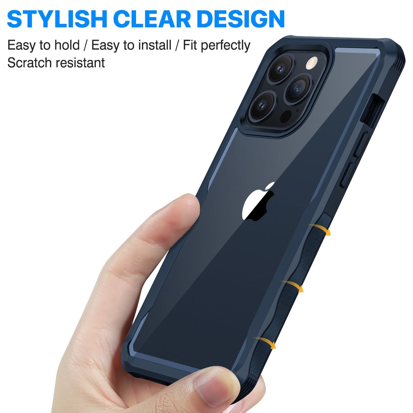 CENHUFO Compatible with iPhone 15 Pro Max Case Built-in Privacy Screen Protector with Camera Lens Protector, Full Body Privacy Case for iPhone 15 Pro Max Case with Anti Spy Screen -Black