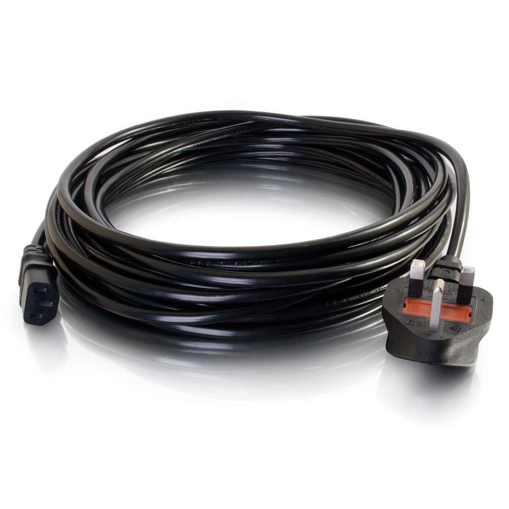 C2G 88513 2 Metre UK Power Cable (IEC320C13 to BS 1363) 6 Foot Kettle Lead/Power Cord, Black