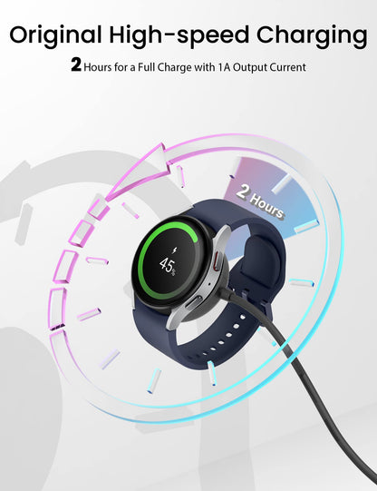 Sinoacc Charger for Samsung Galaxy Watch 7/Ultra/6/6 Classic/5/5 Pro/4/4 Classic/3/Active 2/Active 1 Galaxy Watch Charger 3.3Ft USB Magnetic Wireless Charging Cable Cord for Samsung Galaxy Watch
