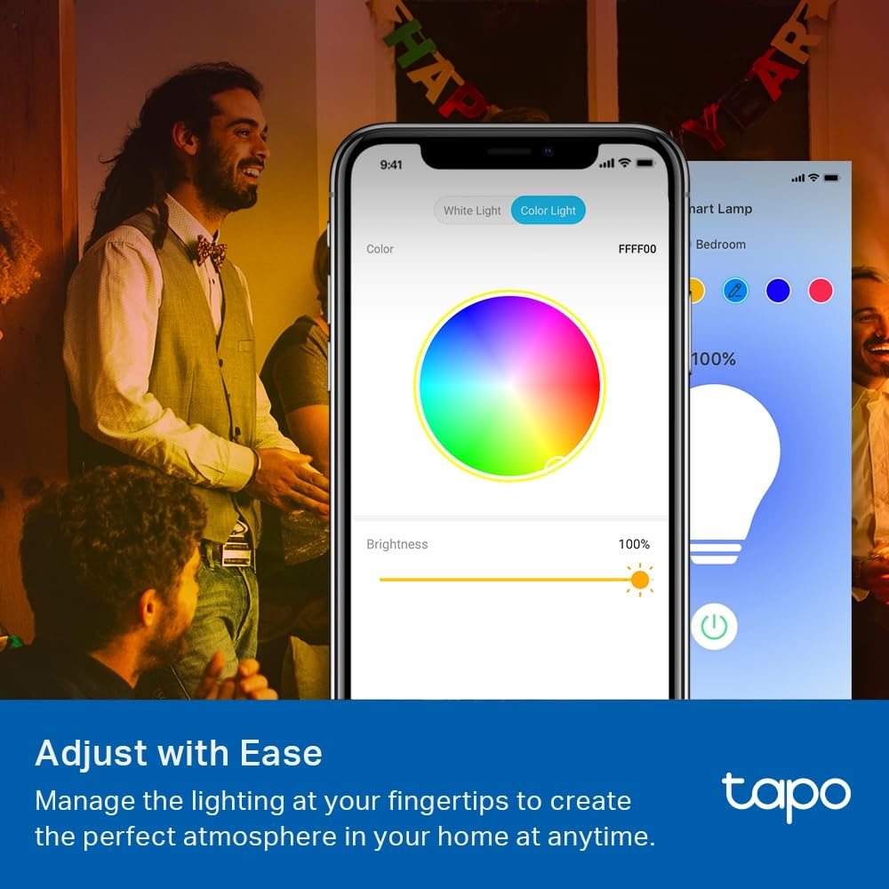 Tapo Smart Bulb, Smart WiFi LED Light, B22, 8.3W, Works with Amazon Alexa(Echo and Echo Dot) and Google Home, Colour-Changeable, No Hub Required (Tapo L530B) [Energy Class F], Multicolor