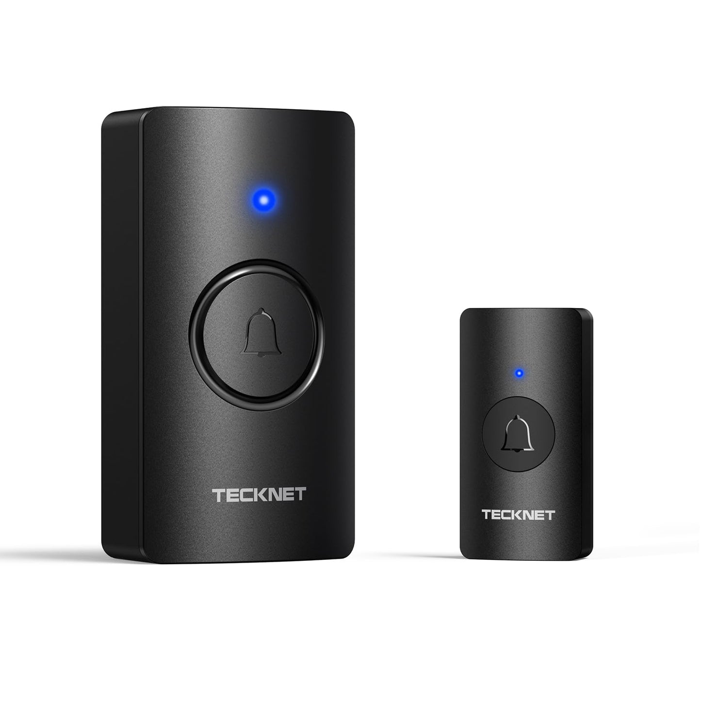 TECKNET Wireless Doorbell, Waterproof Doorbell Battery-Operated Cordless Door Chime Kit with up to 400M Wireless Range,5-Level Volume & 60 Chimes with 4.5 Year Battery Life