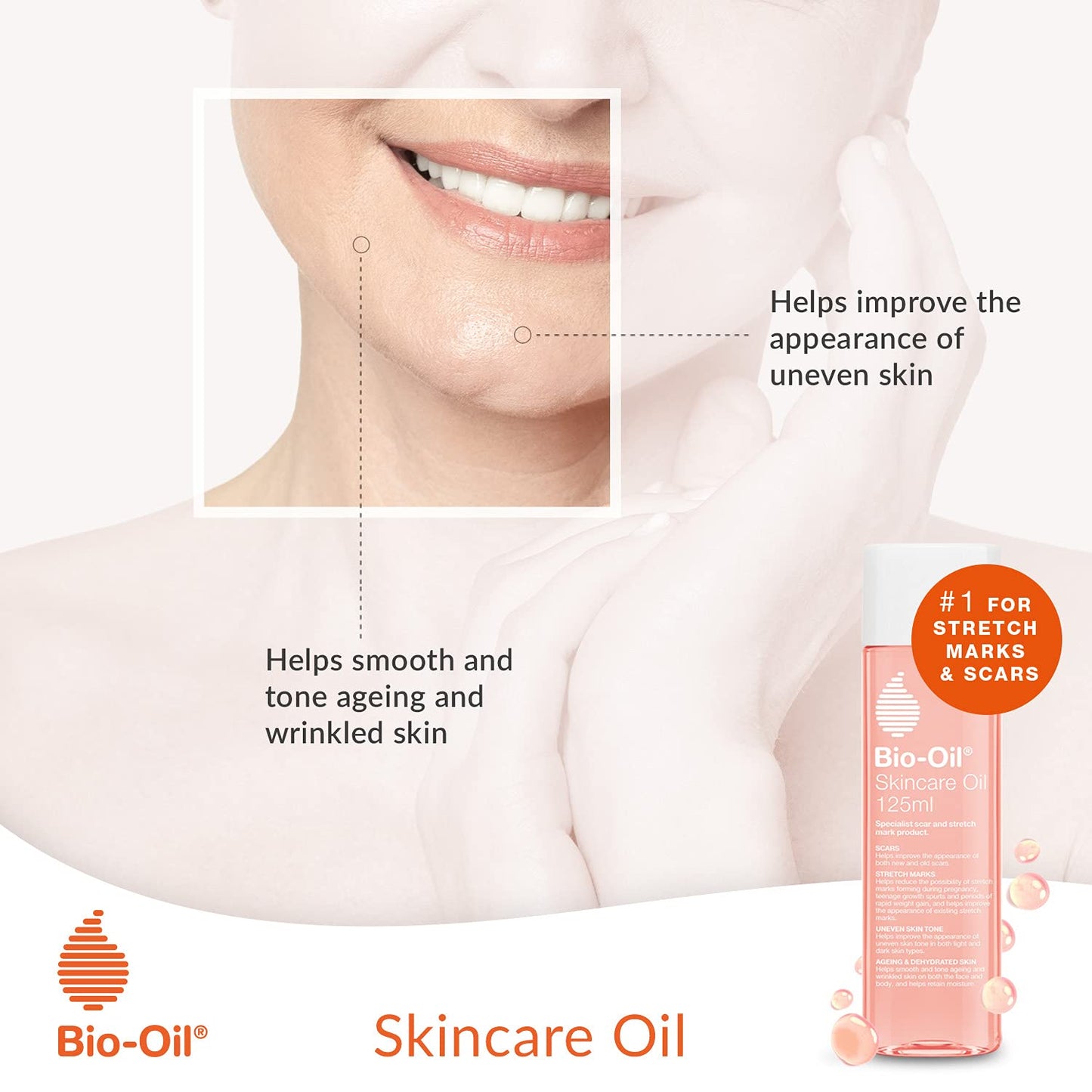 Bio-Oil Skincare Oil - Improve the Appearance of Scars, Stretch Marks and Skin Tone - 1 x 125 ml