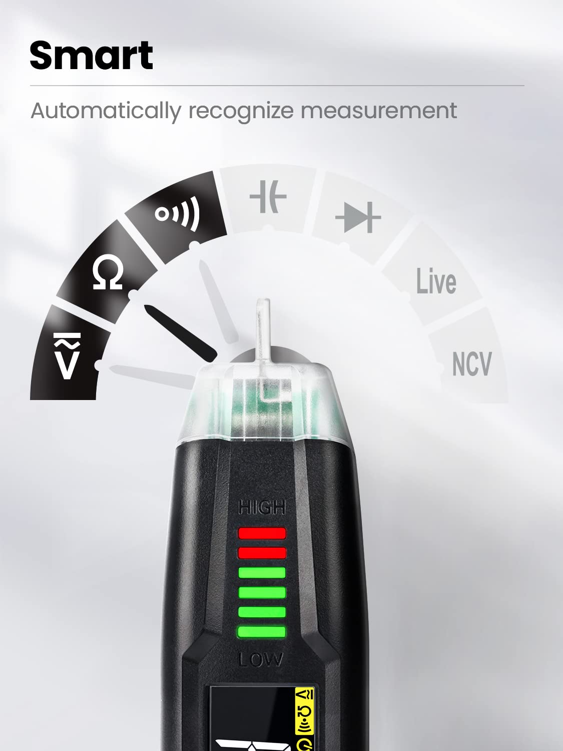 KAIWEETS Voltage Tester, Non Contact Voltage Detector Pen, 50V to 1000V AC, Audible and Flashing LED Alarms, Wire Breakpoint Finder, Electrical Tester with Flashlight, Buzzer Alarm VT100