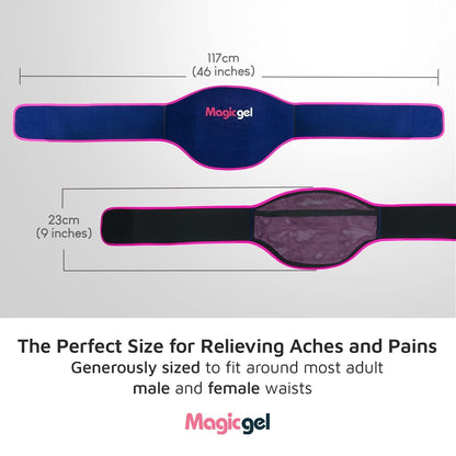 Magic Gel Ice Pack for Back Pain Relief 2 Lower Back Gel Wrap for Hot or Cold Therapy Relief for Lower Lumbar, Sciatic Nerve, Herniated or Degenerative Disc,Tailbone Pain