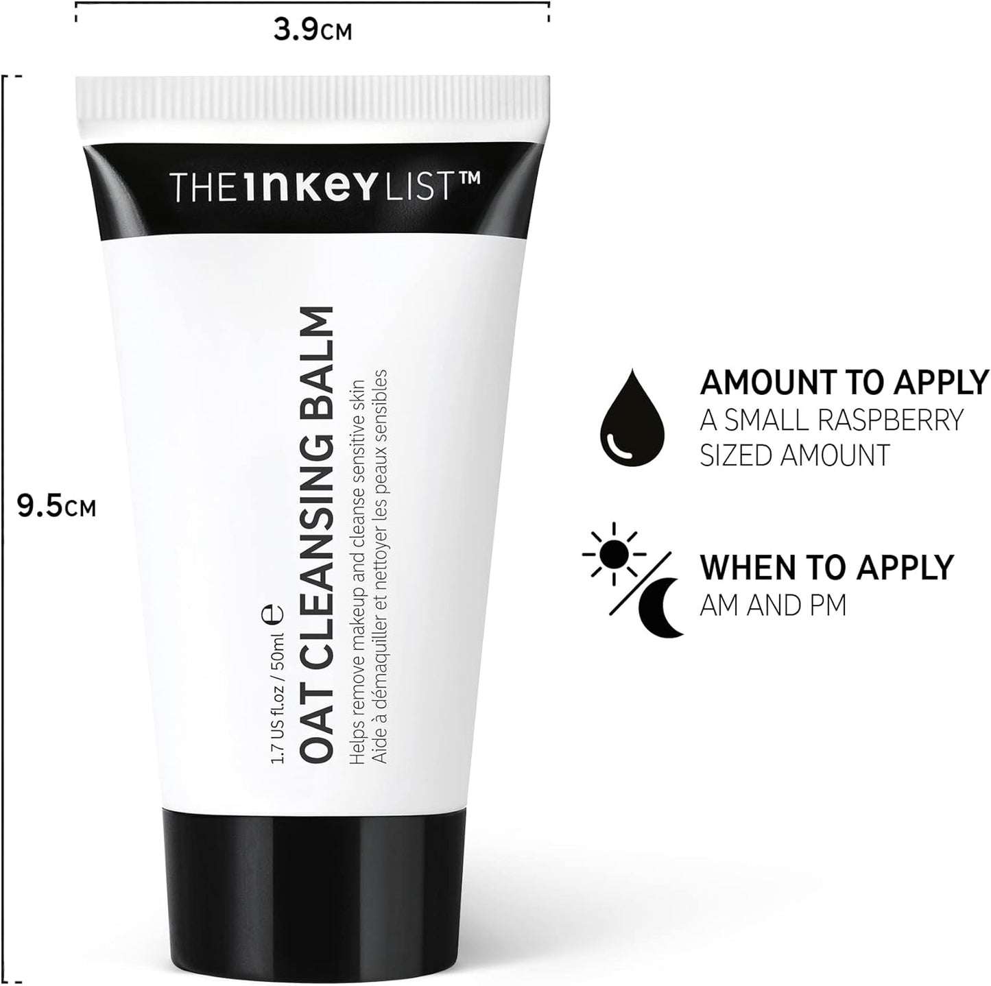 The INKEY List Oat Cleansing Balm, Removes Makeup and Cleanse Sensitive Skin 150ml