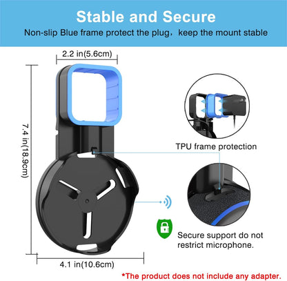 Cozycase Socket Mount for Echo Dot (3rd Gen), Space Saving Wall Mount Accessories (Black)