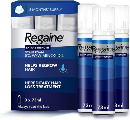 Regaine For Men Hair Regrowth Foam 3 x 73ml (Packing May Vary)