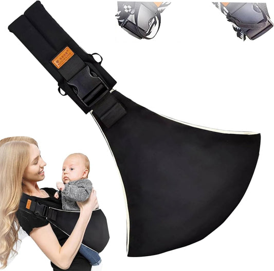 Baby Sling Carrier Baby Wrap Carrier Toddler Sling Baby Carrier Slings with Adjustable Shoulder Strap,Child Sling Baby Side with Shoulder Strap, Baby Sling for Newborns to Toddlers (Black)