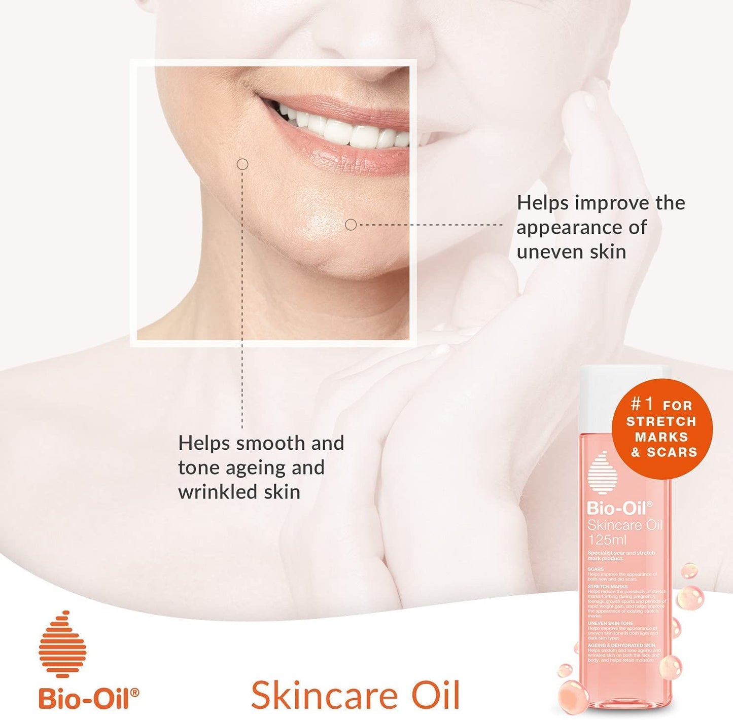 Bio-Oil Skincare Oil - Improve the Appearance of Scars, Stretch Marks and Skin Tone - 1 x 125 ml