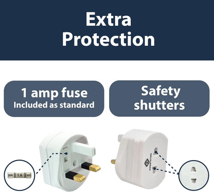 Toothbrush Adapter Plug UK European to UK plug Adaptor UK to European Plug Adapter Toothbrush Adapter Plug European To UK Plug Adaptor Shaver Plug Adaptor UK Toothbrush Charger