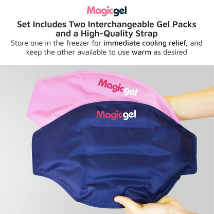 Magic Gel Ice Pack for Back Pain Relief 2 Lower Back Gel Wrap for Hot or Cold Therapy Relief for Lower Lumbar, Sciatic Nerve, Herniated or Degenerative Disc,Tailbone Pain