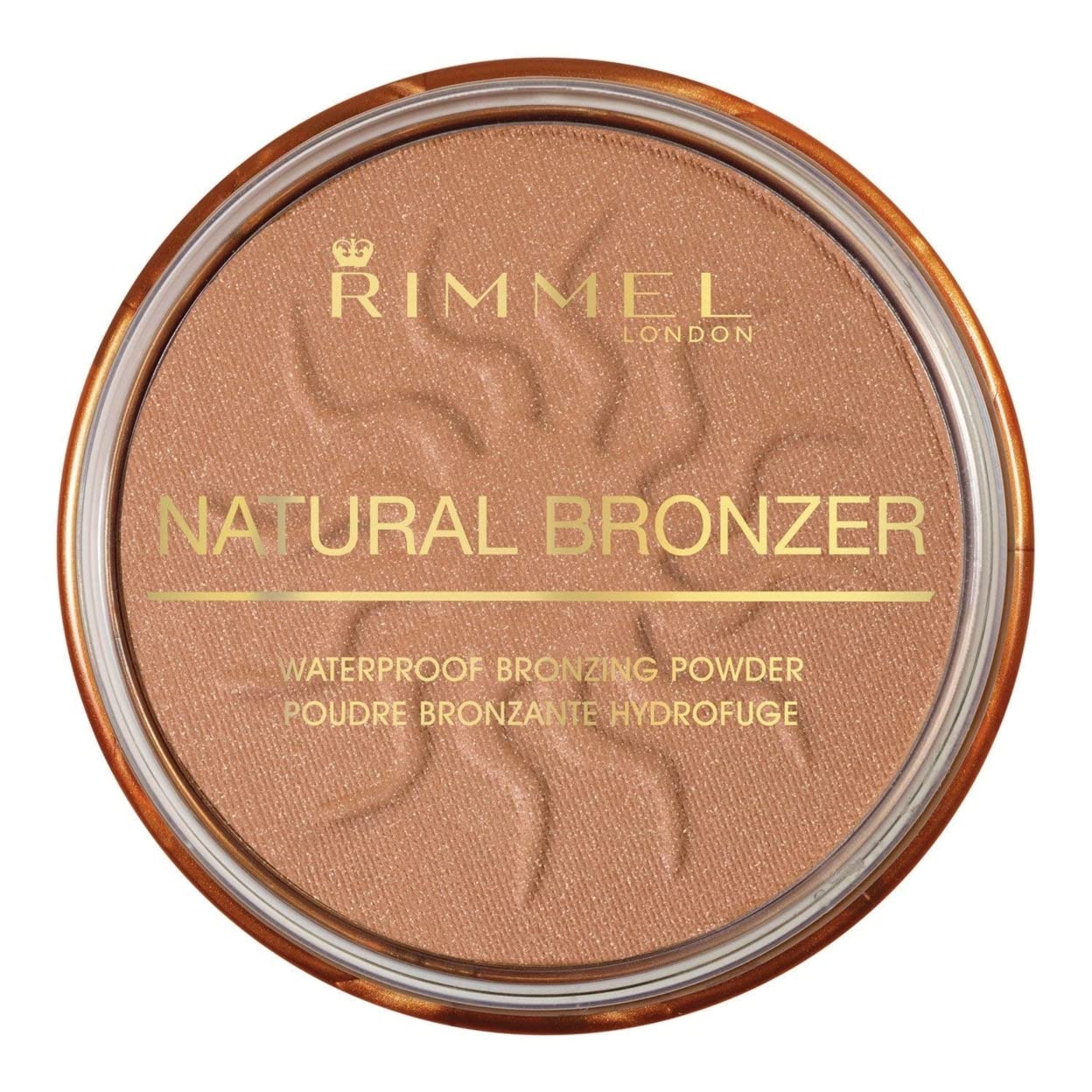 RIMMEL LONDON - Natural Bronzer - Silky-Smooth & Ultra-Fine Bronzing Powder - Sunkissed Look, Mimicking Natural Tan - 002 Sunbronze - 14g