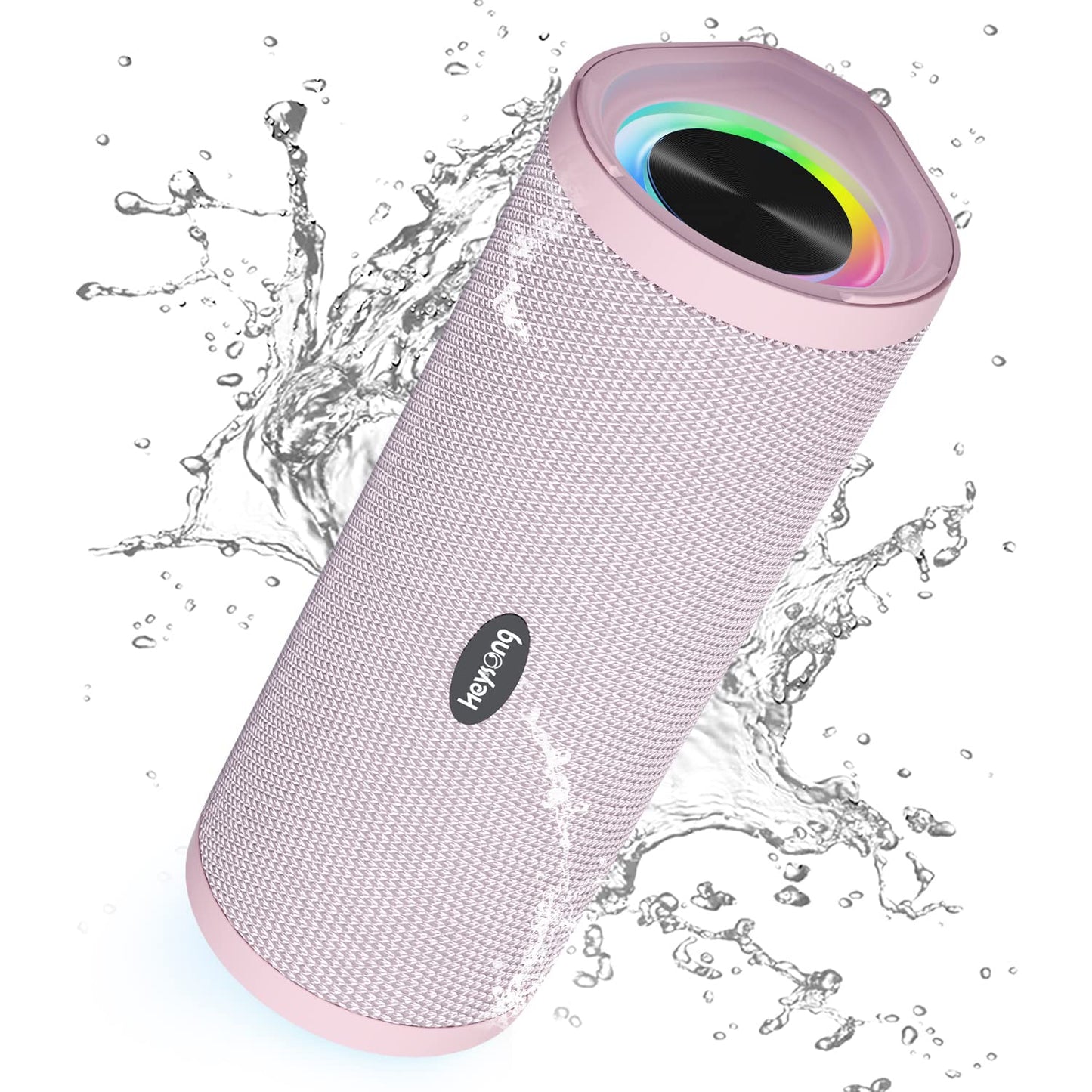 HEYSONG Portable Bluetooth Speaker, Waterproof Outdoor Speakers with LED Light, Enhanced Bass, IPX7 Floating, 40H Play, TF Card, True Wireless Stereo for Party, Shower, Biking, Gifts for Men