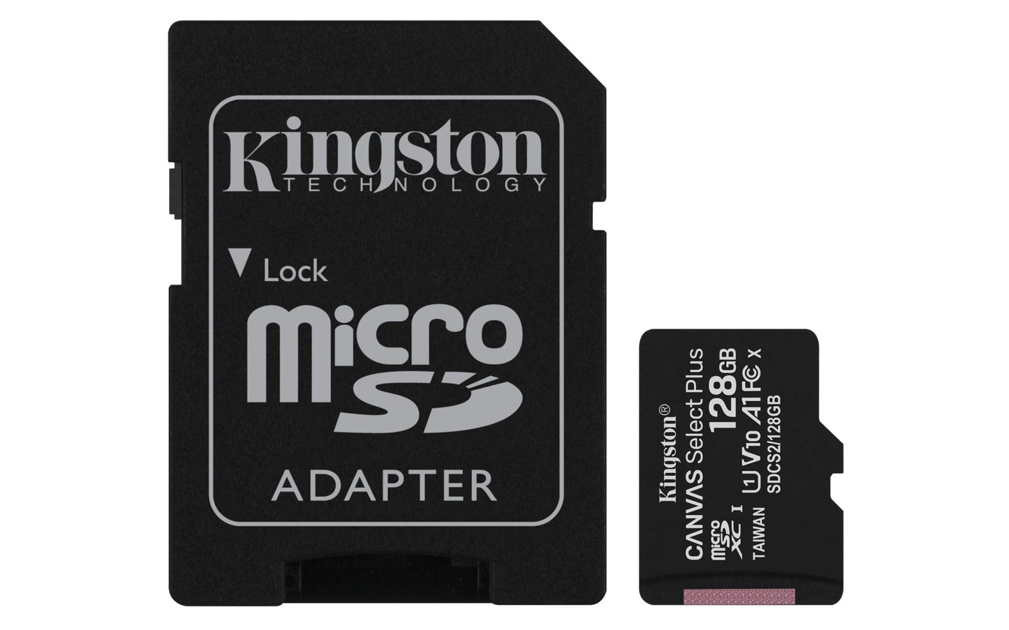 Kingston Canvas Select Plus microSD Card SDCS2/128 GB Class 10 (SD Adapter Included)